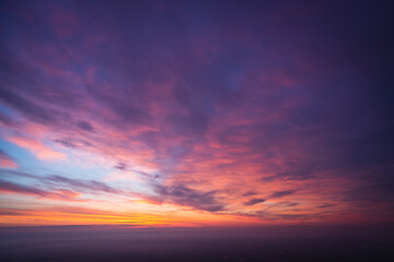 紫色に色づく空, 夜明け前, 夜明け, 暁, 薄明