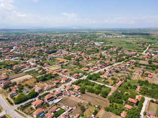 Aerial view of village of Tsalapitsa, Bulgaria