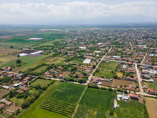 Aerial view of village of Tsalapitsa, Bulgaria