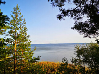 Fototapeta na wymiar beautiful lake Naroch in Belarus