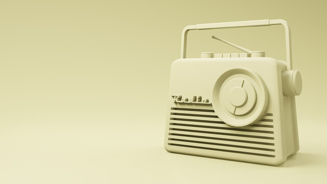 radio vintage design , 3d rendering