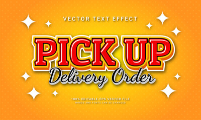Pick up editable text effect with promotion sale banner theme