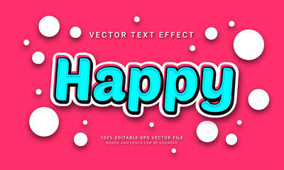 Happy comic editable text effect