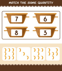 Match the same quantity of banana. Counting game. Educational game for pre shool years kids and toddlers