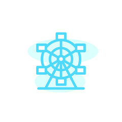 Vector illustration, ferris wheel icon design template