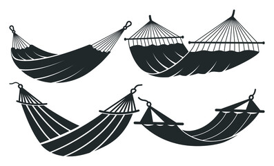 Relaxing Hammock Icon vector illustration isolated
