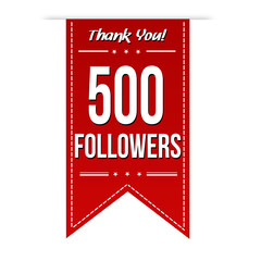 500 followers, social media banner celebration