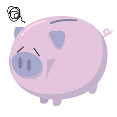 ブタ貯金箱　金欠