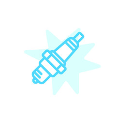 Vector illustration, spark plug icon design template