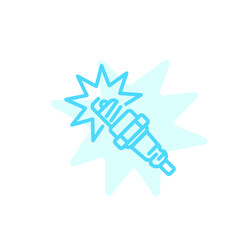 Vector illustration, spark plug icon design template