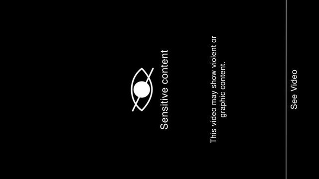 Vertical Screen Sensitive Content Censorship with Text and See Video on Black Background and Green Screen