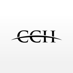 CCH initial overlapping movement swoosh horizon, logo design inspiration company business