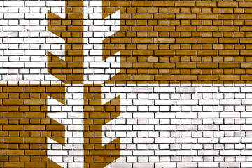 historical flag of Damaraland painted on brick wall