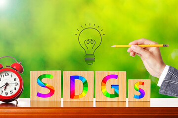 SDGsとビジネスマン