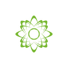 Geometric flower abstract logo design