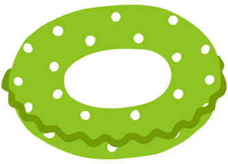 One polka-dot swim ring with frills