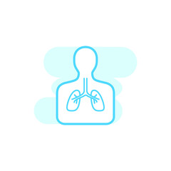 Illustration Vector graphic of lungs icon template