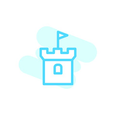 Illustration Vector graphic of castle icon template