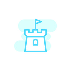 Illustration Vector graphic of castle icon template