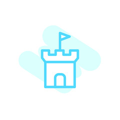 Illustration Vector graphic of castle icon template