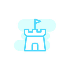 Illustration Vector graphic of castle icon template