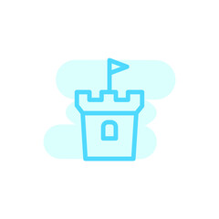 Illustration Vector graphic of castle icon template