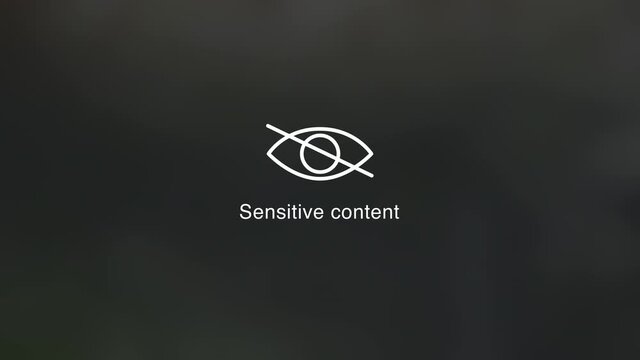 Sensitive Content Animation with Blurred Video Background