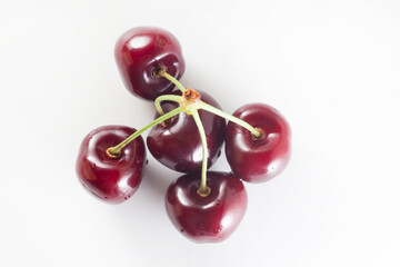 Organic dark red America cherries