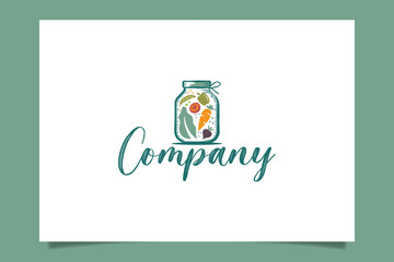 Salad in a jar logo vector graphic with vintage style for any business, especially food and beverage, restaurant, cafe, vegan, etc.
