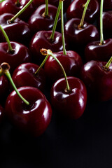 Organic dark red America cherries