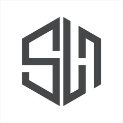 simple creative design sh logo