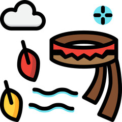 scarf color outline icon