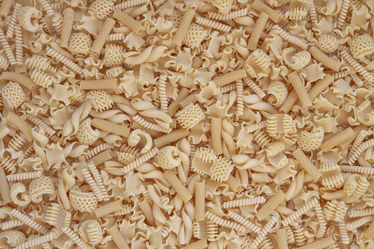 Varieties of Dry Pasta Mixed Background