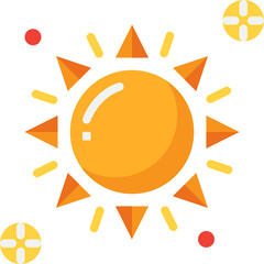 sunny flat icon