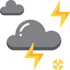 lightning flat icon