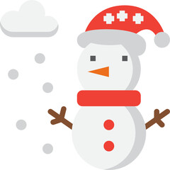 snowman flat icon