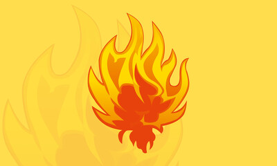 Scary looking fire drawing illustration design