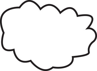 Simple and minimalistic cloud vector design on a simple background