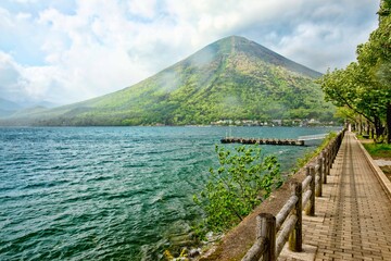 wooden bridge over the river