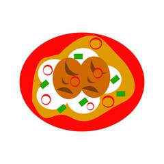 Vietnamese traditional food vector design with local taste