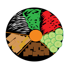 Vietnamese traditional food vector design with local taste