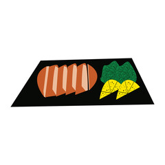 Simple illustration design of traditional japanese food set with local theme