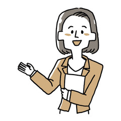 ご案内する女性