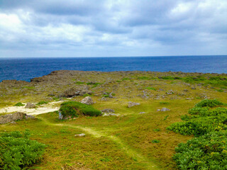 Fototapeta na wymiar 波照間島の海がある風景