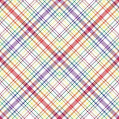 Rainbow Chevron Plaid Tartan textured Seamless Pattern Design