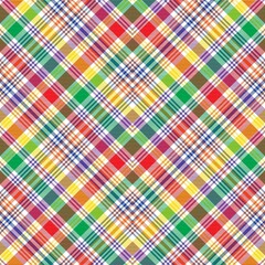 Rainbow Chevron Plaid Tartan textured Seamless Pattern Design