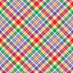 Rainbow Chevron Plaid Tartan textured Seamless Pattern Design