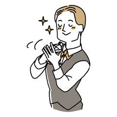 シェーカーを振っているバーテンダー