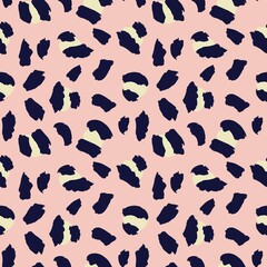 Pastel Animal Leopard Seamless Pattern Background