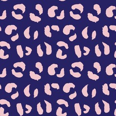 Pink Navy Animal Leopard Seamless Pattern Background